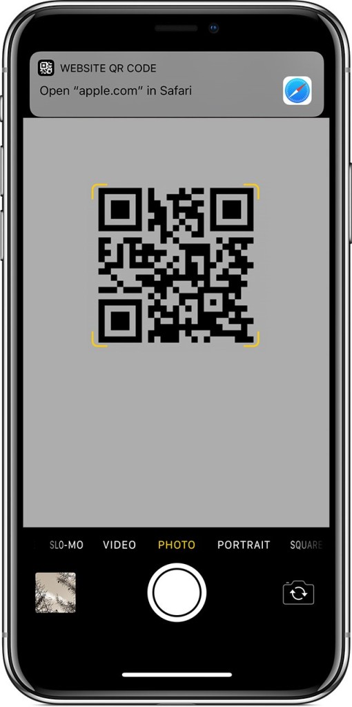 How to scan a QR code with iPhone-iPad