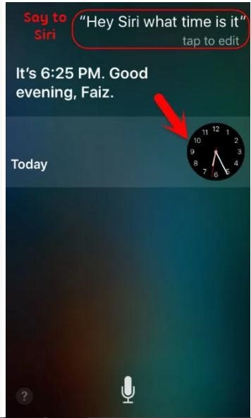 clock on your iOS screen