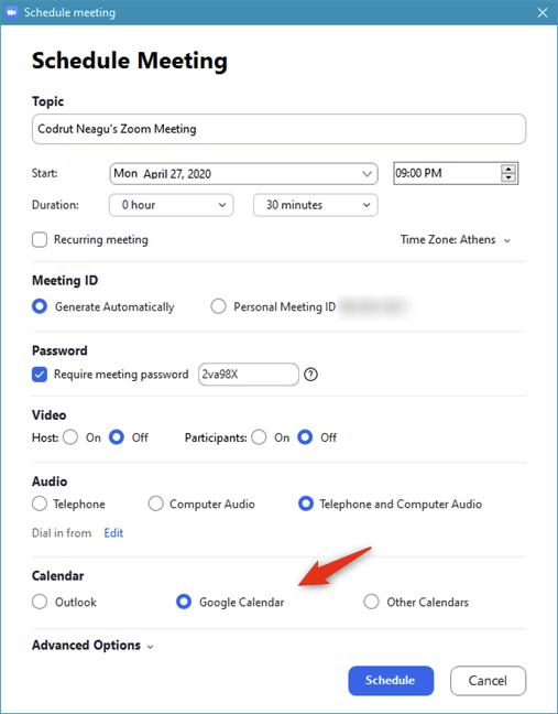 schedule meeting